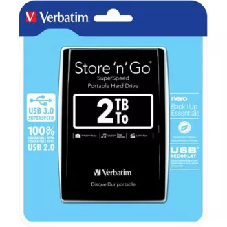 VERBATIM Store'n'Go 2,5" 2TB USB 3.0 crni