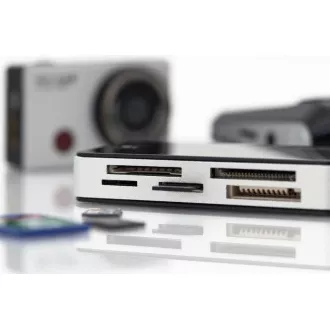 DIGITUS USB 3.0 čitač kartica s USB priključnim kabelom 1m Podržava MS / SD / SDHC / MiniSD / M2 / CF / MD / SDXC kartice