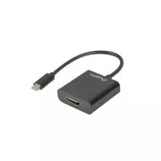 LANBERG USB-C(M) 3.1 na HDMI(F) adapterski kabel 15CM (Displayport ALT MODE) crni