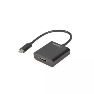 LANBERG USB-C(M) 3.1 na HDMI(F) adapterski kabel 15CM (Displayport ALT MODE) crni