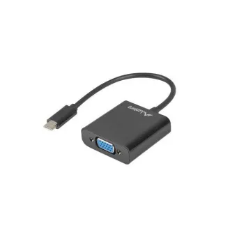 LANBERG USB-C(M) 3.1 na VGA(F) adapterski kabel 15CM crni LANBERG USB-C(M) 3.1 na VGA(F) adapterski kabel 15CM crni