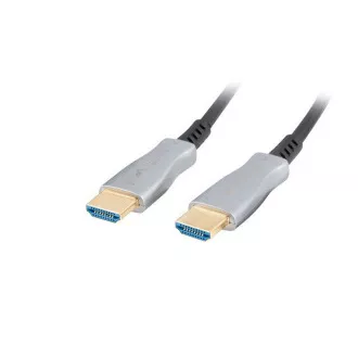 LANBERG aktivni optički kabel velike brzine s Ethernet 2.0, 4K@60Hz, M/M, duljina 20m, crni, pozlaćeni konektori