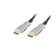 LANBERG aktivni optički kabel velike brzine s Ethernet 2.0, 4K@60Hz, M/M, duljina 30m, crni, pozlaćeni konektori