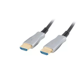 LANBERG aktivni optički kabel velike brzine s Ethernet 2.0, 4K@60Hz, M/M, duljina 30m, crni, pozlaćeni konektori