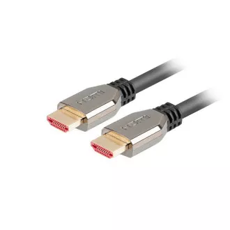 LANBERG Ultra High Speed HDMI 2.1 kabel, 48 Gbps, 8K@60Hz, 5K@120Hz, duljina 1m, crni, pozlaćeni konektori