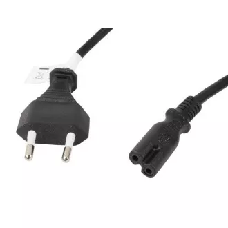 LANBERG CEE 7/16 prema IEC 320 C7 EURO (RADIO) KABEL ZA NAPAJANJE 3M VDE crni