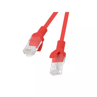 LANBERG Patch kabel CAT.5E UTP 0.5M crveni Fluke Passed