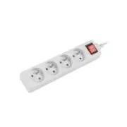 LANBERG Produžni kabel 1,5M 4X klasična utičnica sa prekidačem bakreni kabel bijeli