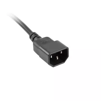 LANBERG Produžni kabel za UPS uređaje, duljina 1m, 5x izlaza, crni