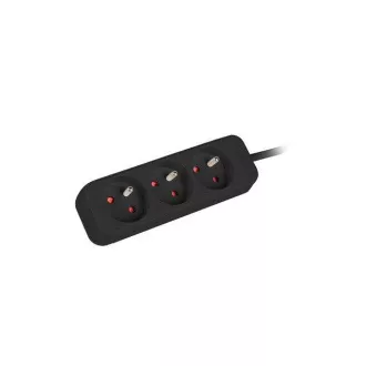 LANBERG Produžni kabel 3M 3X klasična utičnica bakreni kabel crni