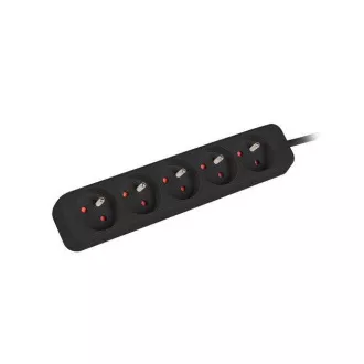LANBERG Produžni kabel 3M 5X klasična utičnica bakreni kabel crni