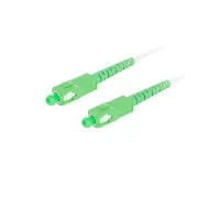 LANBERG optički patch kabel SM SC/APC-SC/APC simplex 15m LSZH G657A2 promjer 3mm, boja bijela
