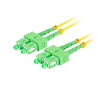 LANBERG optički patch kabel SM SC/APC-SC/APC duplex 1m LSZH G657A1 promjer 3mm, boja žuta