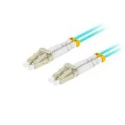 LANBERG optički patch kabel MM LC/UPC-LC/UPC duplex 1m LSZH OM3 50/125 promjer 3mm, boja cijan