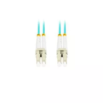 LANBERG optički patch kabel MM LC/UPC-LC/UPC duplex 2m LSZH OM3 50/125 promjer 3mm, boja cijan