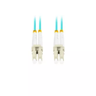 LANBERG optički patch kabel MM LC/UPC-LC/UPC duplex 5m LSZH OM3 50/125 promjer 3mm, boja cijan