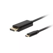 Lanberg USB-C(M)->DisplayPort(M) kabel 1m 4K 60Hz crni
