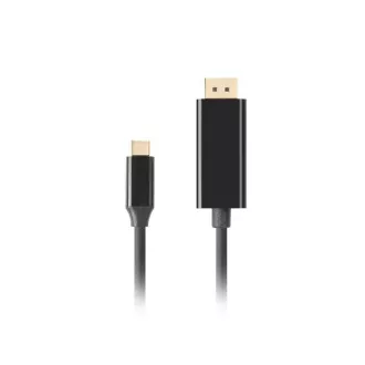 Lanberg USB-C(M)->DisplayPort(M) kabel 1m 4K 60Hz crni