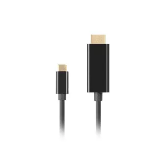 Lanberg USB-C(M)->HDMI(M) kabel 1m 4K 60Hz crni