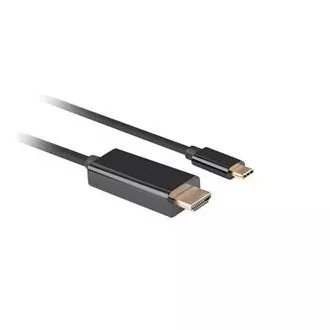 Lanberg USB-C(M)->HDMI(M) kabel 1m 4K 60Hz crni