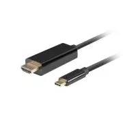Lanberg USB-C(M)->HDMI(M) kabel 1,8 m 4K 60Hz crni