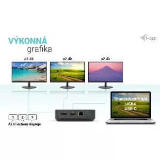 I-tec USB-C HDMI + Dual DP priključna stanica s napajanjem 100 W + i-tec univerzalni punjač 112 W