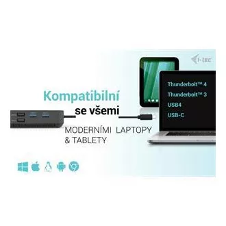 I-tec USB-C HDMI + Dual DP priključna stanica s napajanjem 100 W + i-tec univerzalni punjač 112 W