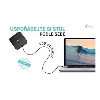 I-tec USB-C HDMI + Dual DP priključna stanica s napajanjem 100 W + i-tec univerzalni punjač 112 W