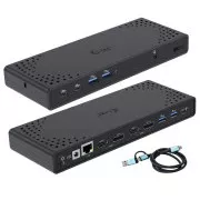 I-tec USB 3.0 / USB-C / Thunderbolt priključna stanica s dva zaslona + PD 100 W