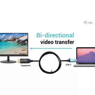 I-tec USB-C DisplayPort dvosmjerni kabelski adapter 8K/30Hz 150 cm