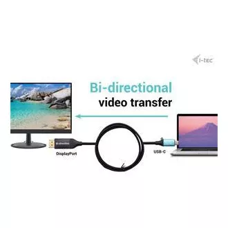 I-tec USB-C DisplayPort dvosmjerni kabelski adapter 8K/30Hz 150 cm