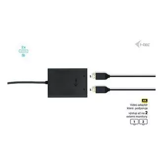 I-tec USB-C Dual 4K/60Hz (jedan 8K/30Hz) DP video adapter