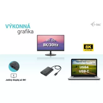 I-tec USB-C Dual 4K/60Hz (jedan 8K/30Hz) HDMI video adapter