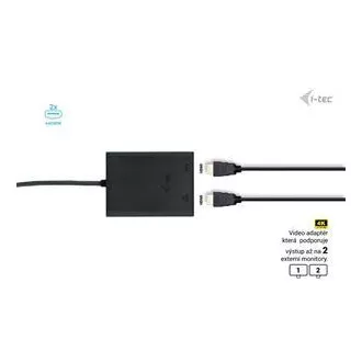 I-tec USB-C Dual 4K/60Hz (jedan 8K/30Hz) HDMI video adapter