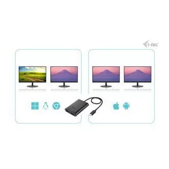 I-tec USB-C Dual 4K/60Hz (jedan 8K/30Hz) HDMI video adapter