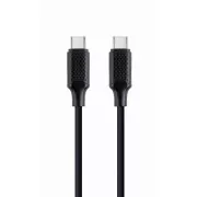 GEMBIRD CABLEXPERT USB PD (Power Delivery) kabel, 60 W, Type-C na Type-C kabel (CM/CM), 1,5 m, podaci i napajanje, crni