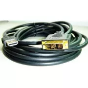 HDMI-DVI kabel 5m, 1.3, M/M oklopljeni, pozlaćeni kontakti