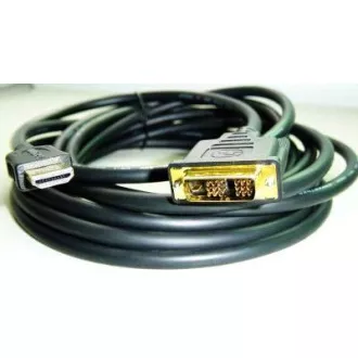 HDMI-DVI kabel 5m, 1.3, M/M oklopljeni, pozlaćeni kontakti