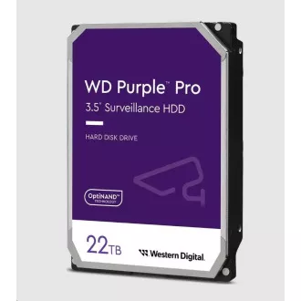 WD PURPLE PRO WD221PURP 22TB SATA/600 512MB cache, 265 MB/s, CMR WD PURPLE PRO WD221PURP 22TB SATA/600 512MB cache, 265 MB/s, CMR
