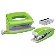 LEITZ WOW set mini spajalica i bušilica rupa, zelena
