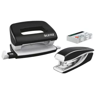 LEITZ WOW mini klamerica i set za bušenje rupa, crni