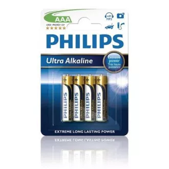 Philips baterija AAA ExtremeLife+, alkalna - 4 kom