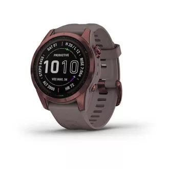 Garmin Fenix 7S PRO Sapphire Solar,Titan Dark Bronze / Gray Band Garmin Fenix 7S PRO Sapphire Solar,Titan Dark Bronze / Gray Band