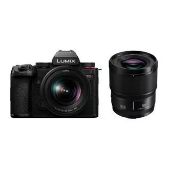 Panasonic Lumix DC-S5 Mark II + Lumix S 20-60 mm f/3.5-5.6 Macro OIS + Lumix S 50 mm f/1.8 DSLM, 24.2 Mpx, crni Panasonic Lumix DC-S5 Mark II + Lumix S 20-60 mm f/3.5-5.6 Macro OIS + Lumix S 50 mm f/1.8 DSLM, 24.2 Mpx, crni