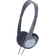Panasonic RP-HT090E-H, žičane slušalice, preko glave, 3.5mm jack, 6.3mm jack, kabel 5m, kontrola glasnoće, siva