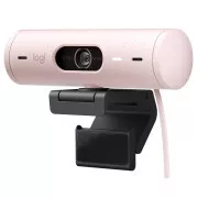 Logitech web kamera BRIO 500, Full HD, 4x zum, RightLight 4 s HDR-om, roza, USB-C