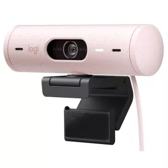Logitech web kamera BRIO 500, Full HD, 4x zum, RightLight 4 s HDR-om, roza, USB-C