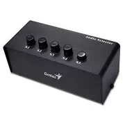 Genius Stereo Switching Box, Switch, audio, 2x RCA ulaz, 5x 3,5 mm jack izlaz, stereo, crna