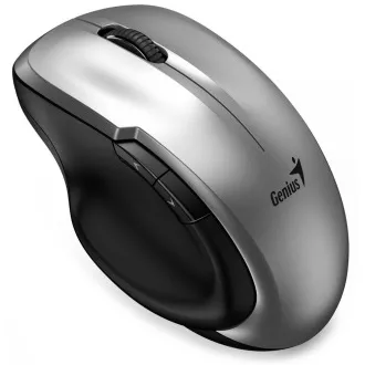 Genius Ergo 8200S miš, bežični, optički, 1200DPI, 5 gumba, tihi, BlueEye senzor, USB-C, srebrni