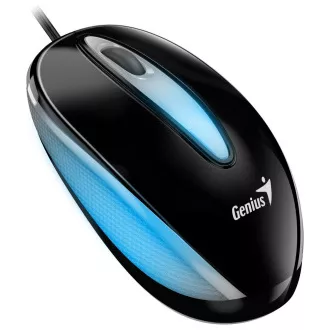 Genius DX-Mini / Miš, žičani, optički, 1000DPI, 3 gumba, USB, RGB LED, crni